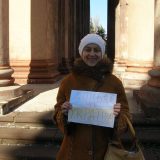 Ганна з плакатом «Донбас — це Україна»